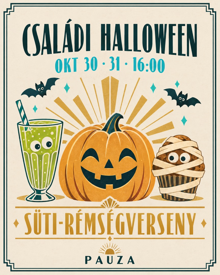 Családi Halloween 16:00 — süti-rémségverseny